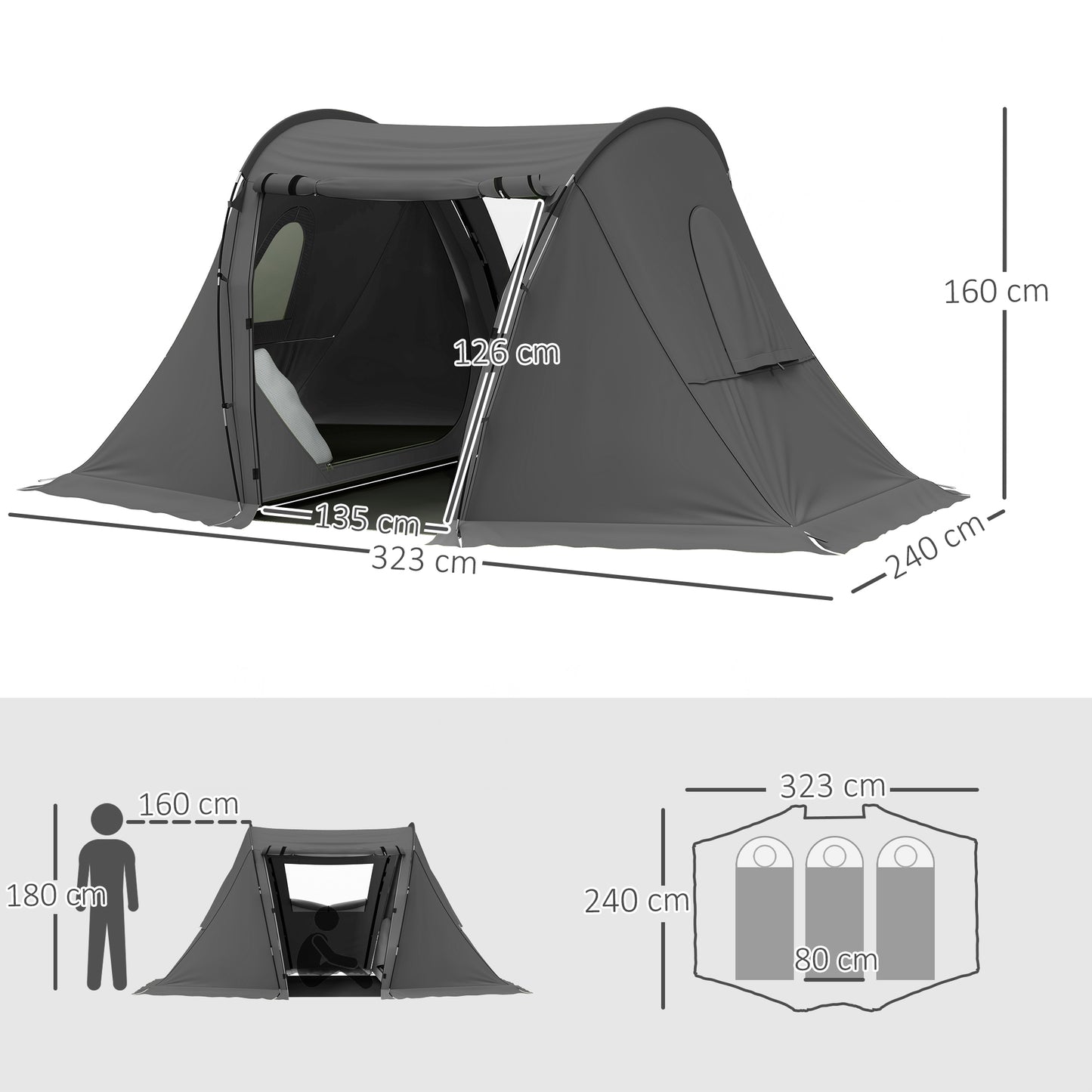 Frontier Series™ 3-Room Camping Tent