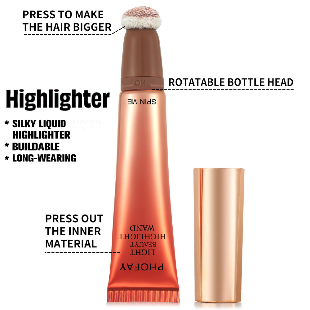 PHOFAY Liquid Highlighter Wand – Silky Glow Makeup for Face & Cheeks