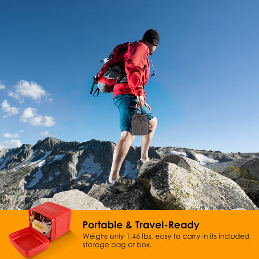 Casa Pandas™ Portable Windproof Camping Gas Stove – 13000W, Piezo Ignition