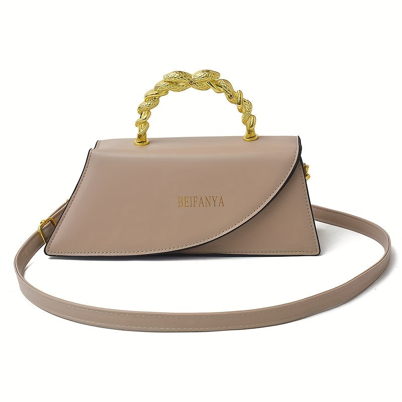 Twist-Handle PU Leather Crossbody Bag β Elegant Small Shoulder Purse for Daily Chic