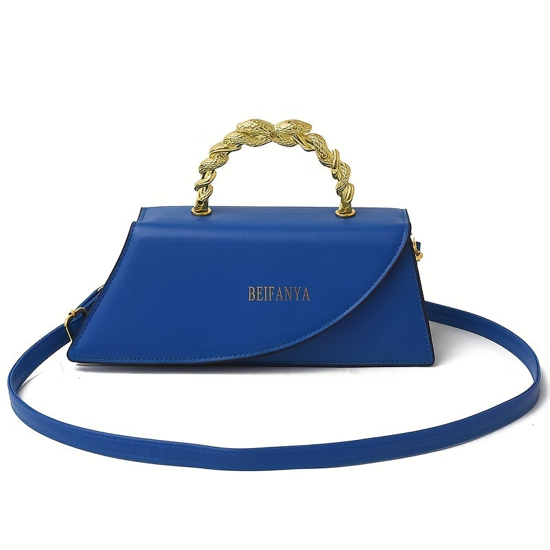 Twist-Handle PU Leather Crossbody Bag β Elegant Small Shoulder Purse for Daily Chic