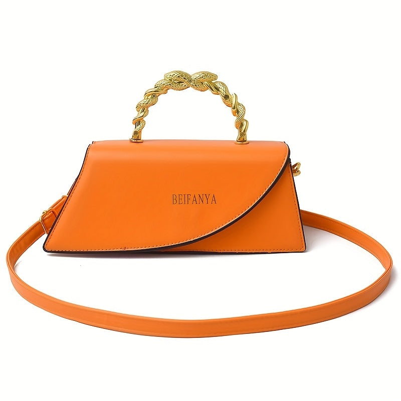 Twist-Handle PU Leather Crossbody Bag β Elegant Small Shoulder Purse for Daily Chic