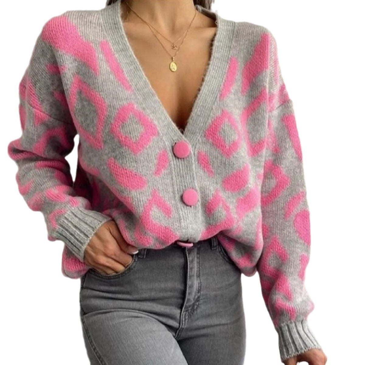 Chic V-Neck Knitted Sweater – Soft, Cozy & Effortlessly Stylish