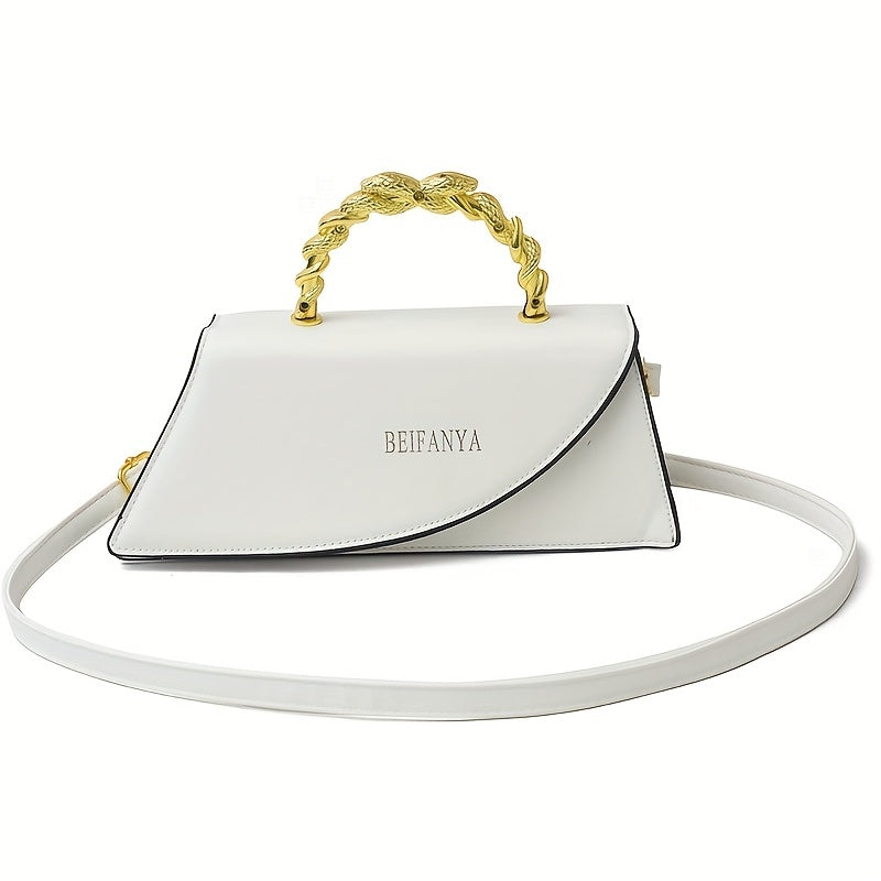 Twist-Handle PU Leather Crossbody Bag β Elegant Small Shoulder Purse for Daily Chic