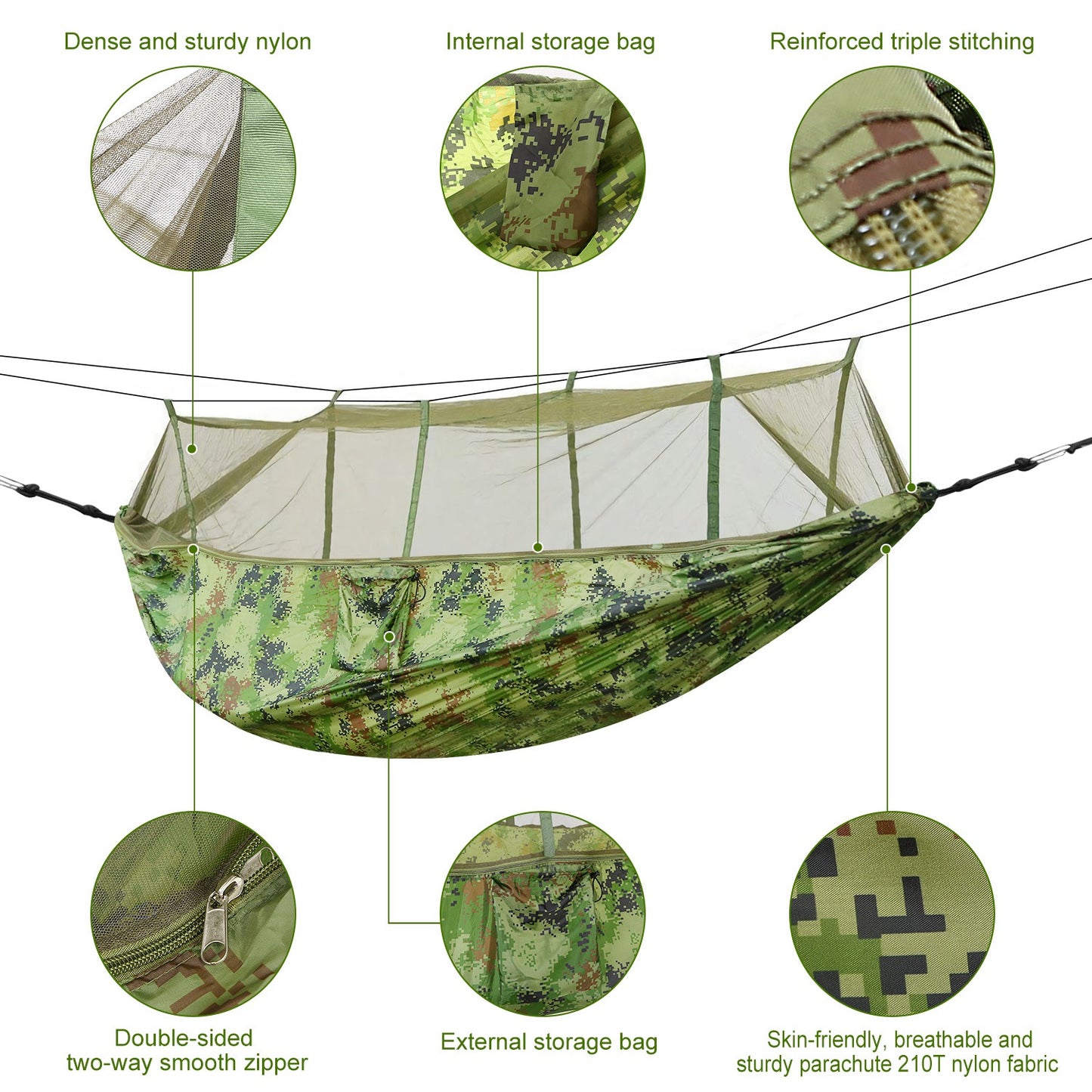 Camping Hammock with Mosquito Net – Jungle Outdoor Hammock