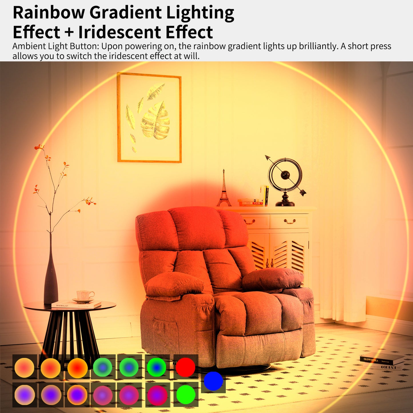 Smart Magnetic LED Wall Light – Colorful Ambient Lamp for Bedroom, Bathroom & Hallway