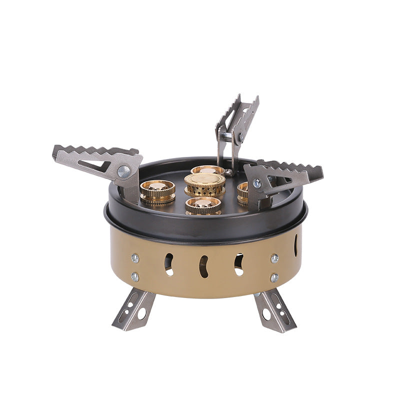 Portable Windproof Camping Gas Stove Holder Set for Outdoor Cooking