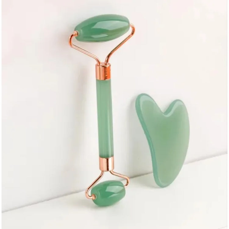 Natural Jade Gua Sha Stone Set – Facial Massager for Glowing Skin