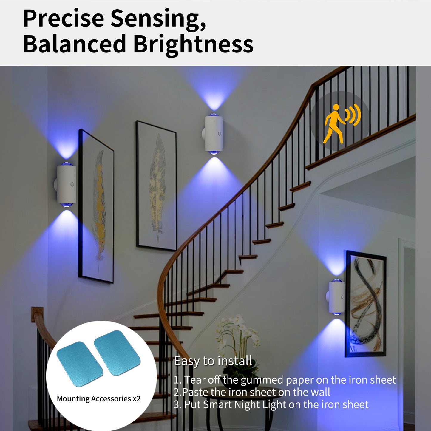 Smart Magnetic LED Wall Light – Colorful Ambient Lamp for Bedroom, Bathroom & Hallway