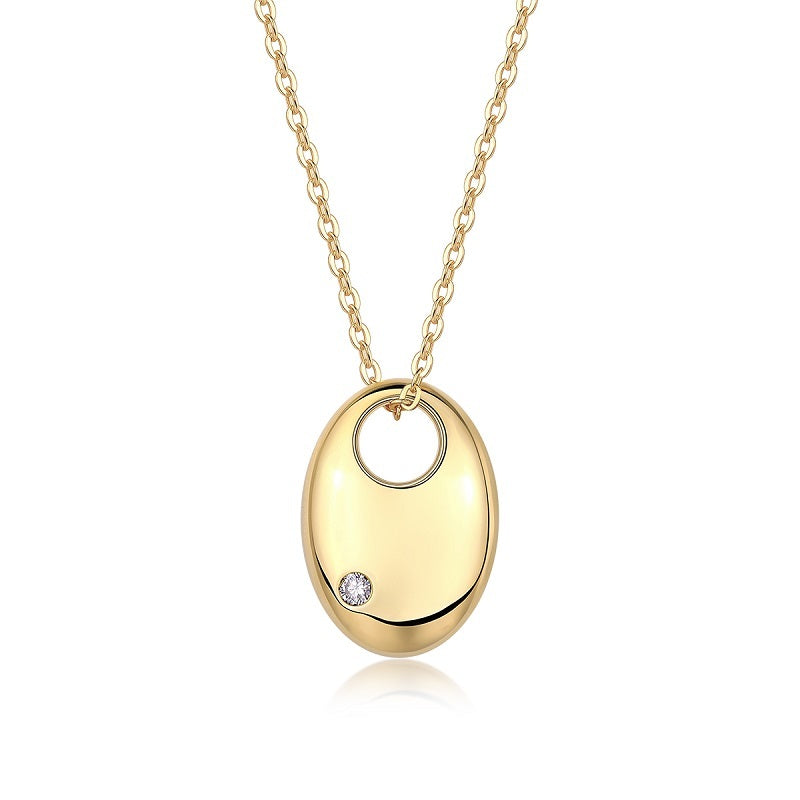 Gold-Plated 925 Silver Moissanite Necklace – Timeless Luxury Shine