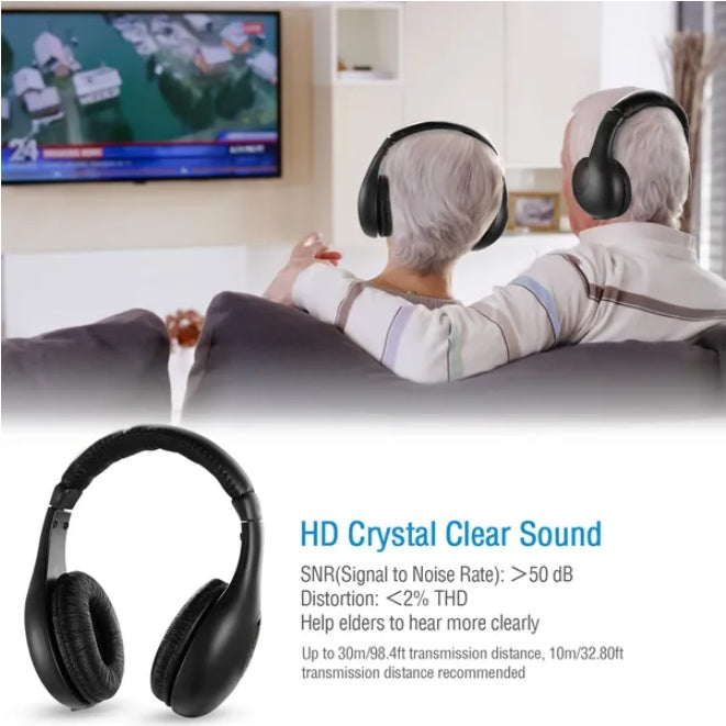 Wireless RF Hi-Fi Over-Ear Headphones – TV & Home Audio Edition