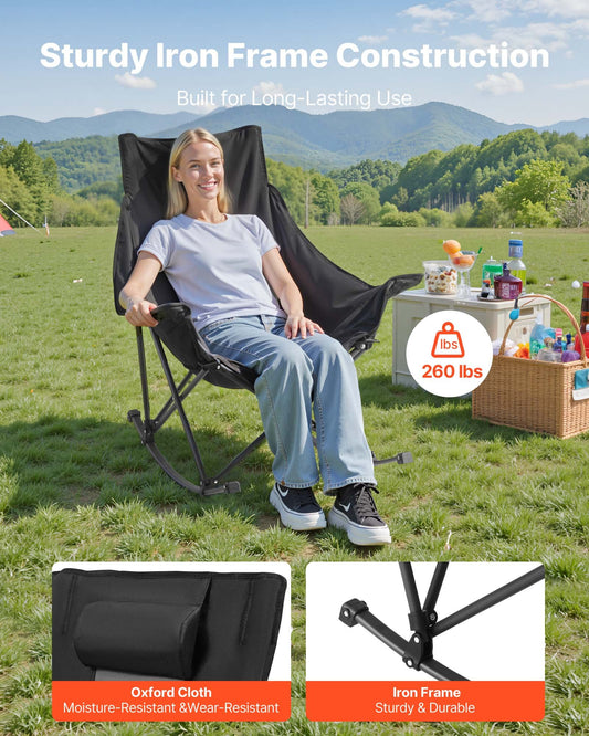 Portable Outdoor Rocking Chair — Comfort for Camping, Backyard & Relaxing