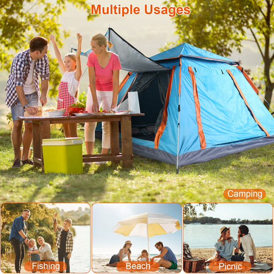 4–5 Person Waterproof Camping Tent with Mosquito Net Windows