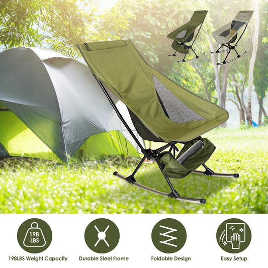 Portable Camping Rocking Chair – Lightweight, Foldable, High Back Support