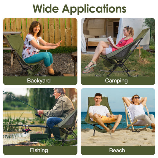 Portable Camping Rocking Chair – Lightweight, Foldable, High Back Support