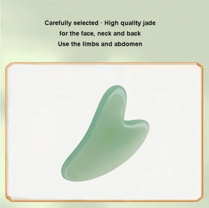 Natural Jade Gua Sha Stone Set – Facial Massager for Glowing Skin