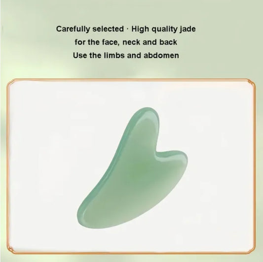 Natural Jade Gua Sha Stone Set – Facial Massager for Glowing Skin