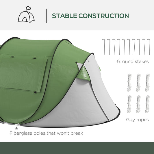 Pop-Up Camping Tent with Porch – Fast Setup, Waterproof, Easy Carry