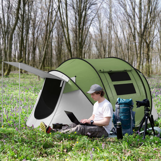 Pop-Up Camping Tent with Porch – Fast Setup, Waterproof, Easy Carry