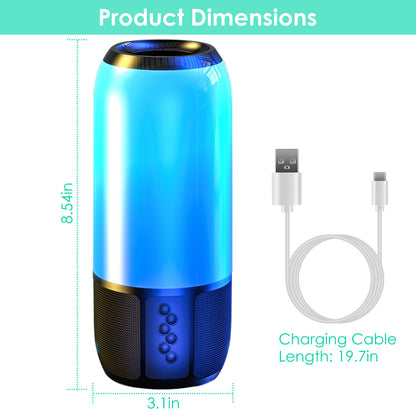 Casa Pandas™ LumoBeats 360 RGB Wireless Speaker – Portable TWS Stereo Sound with Color-Changing