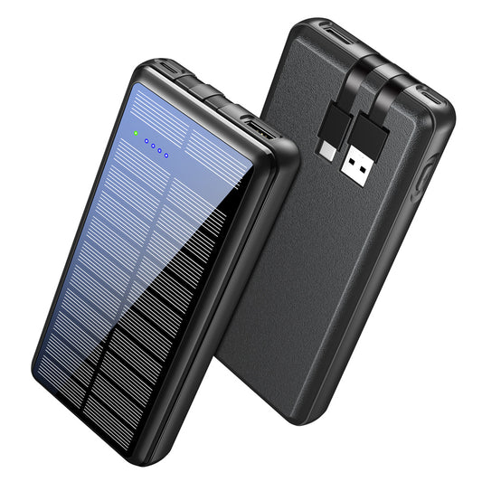 Dual-Wire Solar Power Bank – Fast, Reliable & Outdoor-Ready Charger