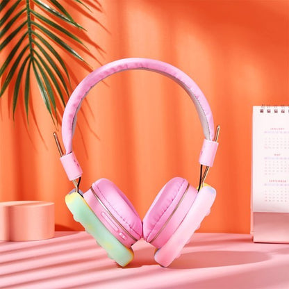 Kids Wireless LED Headphones – Pop-It Stress Relief & Soft Comfort Design