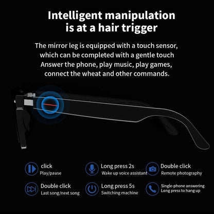 Smart Bluetooth Sunglasses with HD Sound & Noise-Canceling Microphone | Pandas Tech