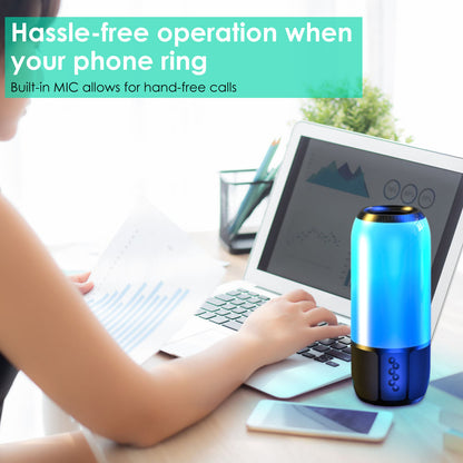 Casa Pandas™ LumoBeats 360 RGB Wireless Speaker – Portable TWS Stereo Sound with Color-Changing