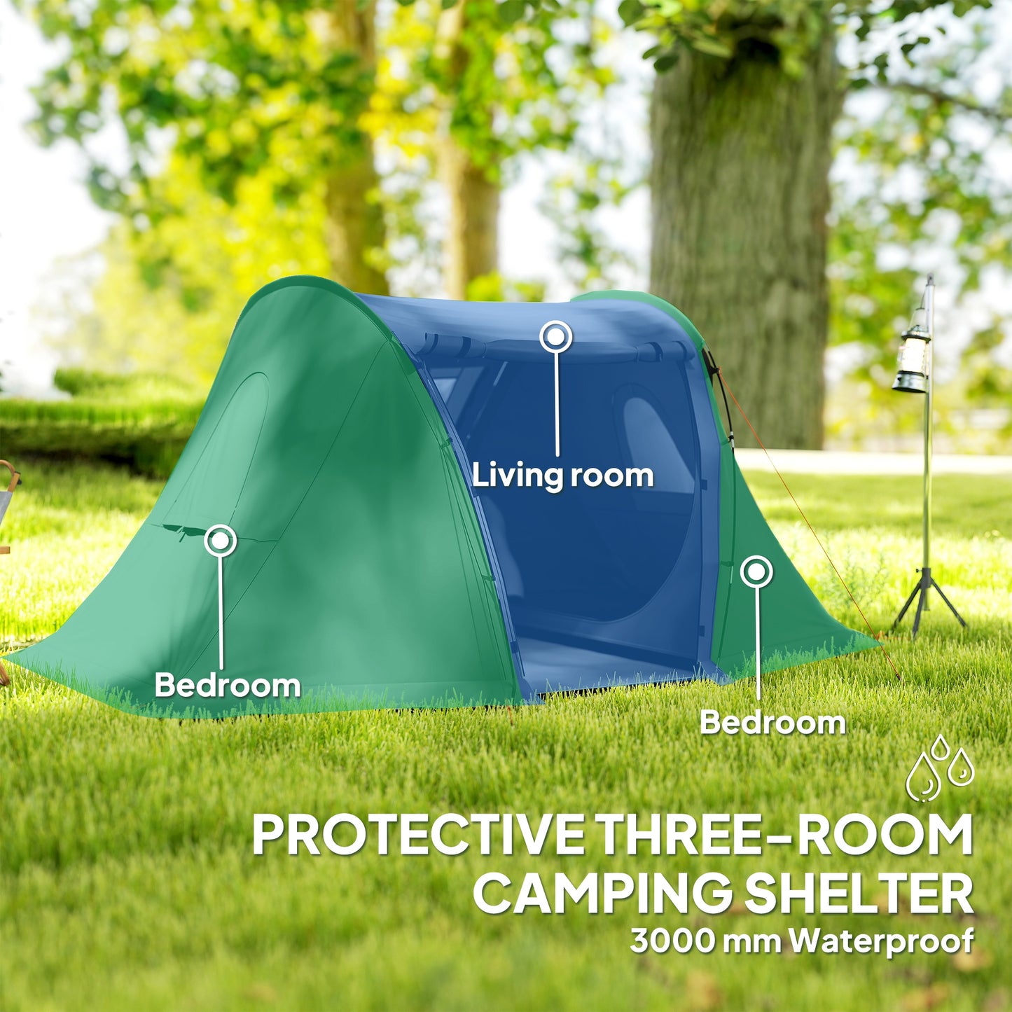 Frontier Series™ 3-Room Camping Tent