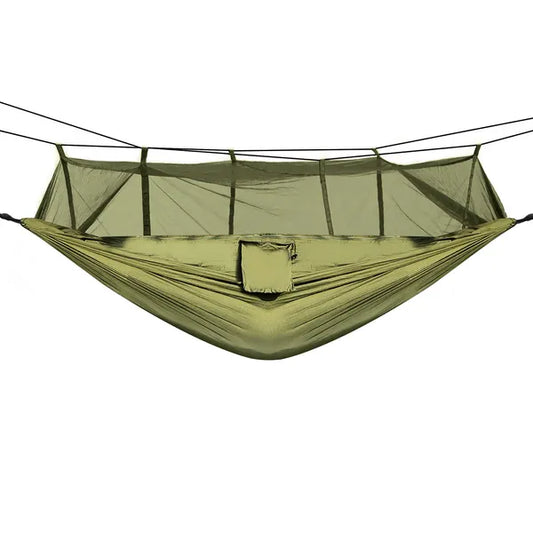 600lbs Load 2 Persons Hammock With Mosquito Net Outdoor Hiking Camping Hommock Portable Nylon Swing Hanging Bed
