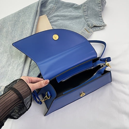 Twist-Handle PU Leather Crossbody Bag – Elegant Small Shoulder Purse for Daily Chic