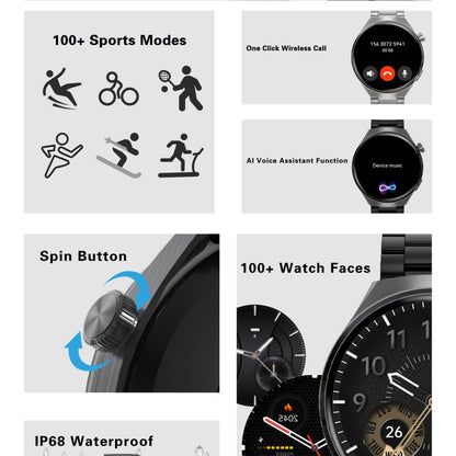 SENBONO V19 Men’s Smartwatch – Bluetooth Calls, Heart Rate, 100+ Sports Modes, IP68 Waterproof