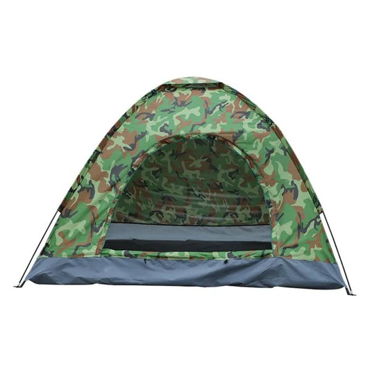 Camouflage Dome Camping Tent – 3–4 Person Waterproof Outdoor Tent
