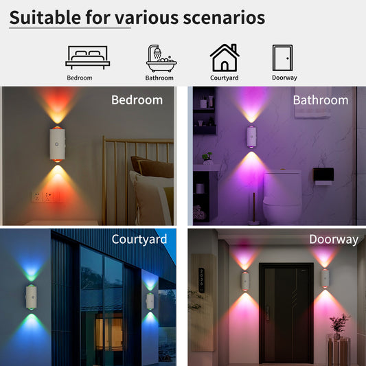 Smart Magnetic LED Wall Light – Colorful Ambient Lamp for Bedroom, Bathroom & Hallway