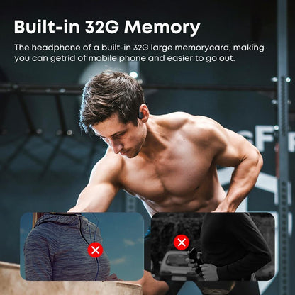 Casa Pandas™ IPX8 Waterproof Bone Conduction Headphones – 32GB Storage