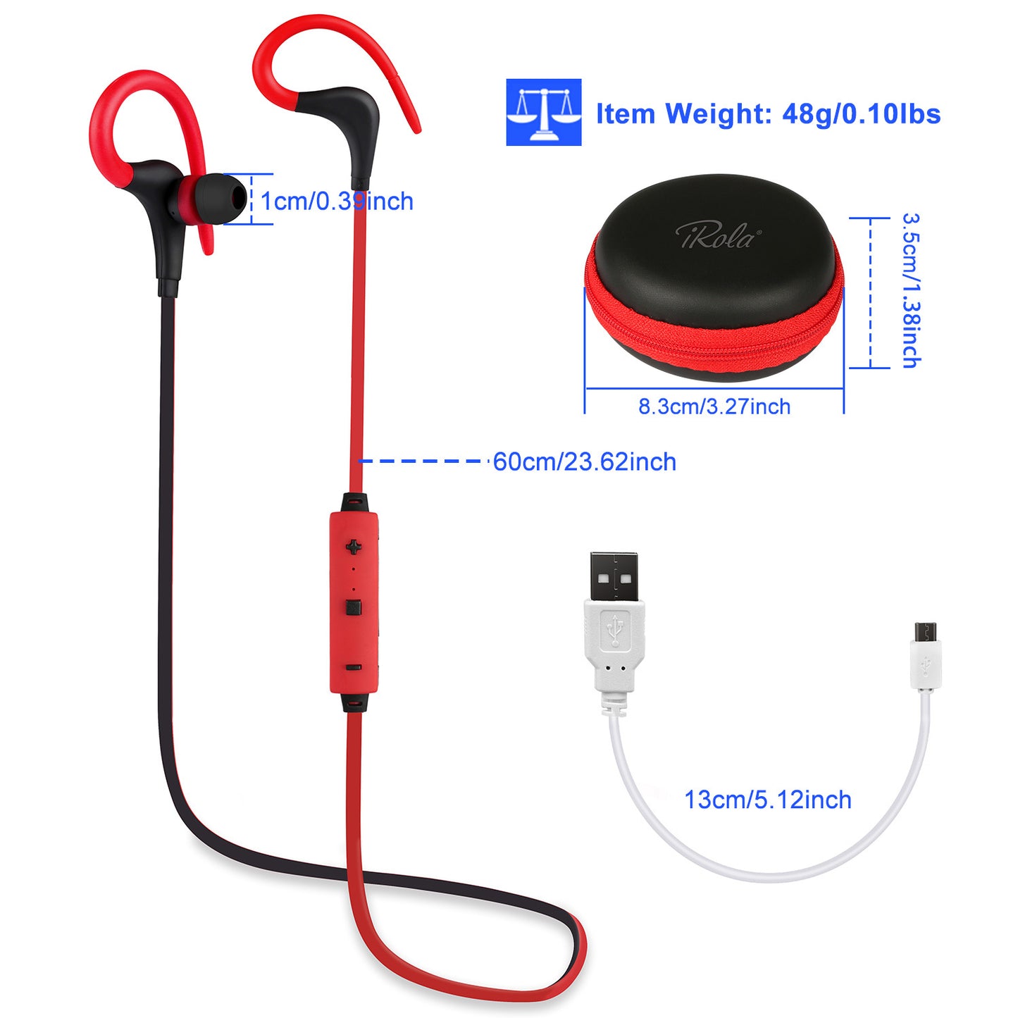 Pandas Tech™ Wireless Sport Earbuds with Mic – Sweatproof In-Ear Headphones