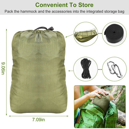 Portable Camping Hammock with Mosquito Net – Lightweight & Durable