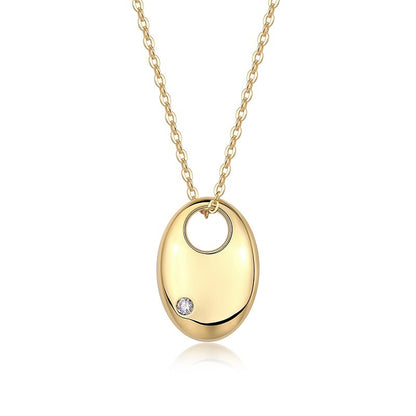 Gold-Plated 925 Silver Moissanite Necklace – Timeless Luxury Shine
