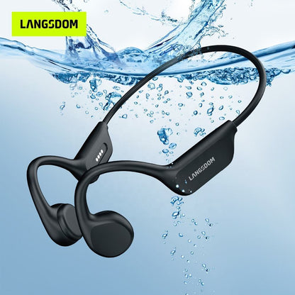 Casa Pandas™ IPX8 Waterproof Bone Conduction Headphones – 32GB Storage