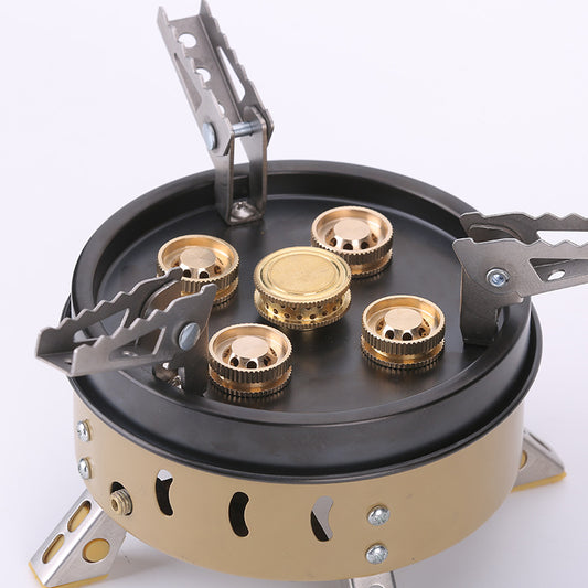 Portable Windproof Camping Gas Stove Holder Set for Outdoor Cooking